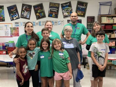 Group of children and camp staff during the 2024 camp forget-me-not.